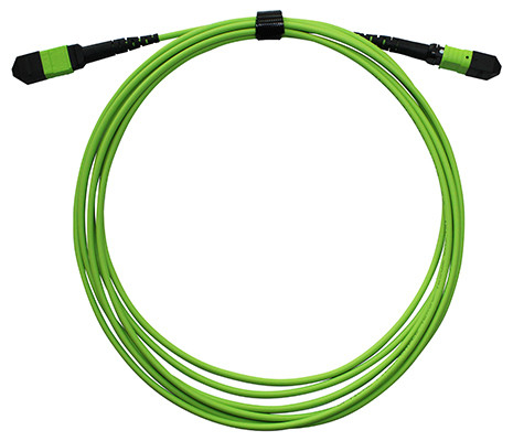 24-Fiber Multi-Mode MPO MTP Glasfaserkabel in Lime Grün LSZH Jacket