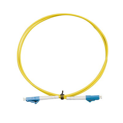 Blau/Beige Glasfaser Patchcord Polierart ≤ 0,3 dB Einsetzverlust Faserdurchmesser 9/125um