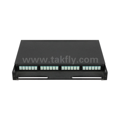 Black Fiber Optic MPO Cassette MTP Patch Panel Management für das Rechenzentrum FTTX