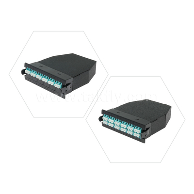 Black Fiber Optic MPO Cassette MTP Patch Panel Management für das Rechenzentrum FTTX
