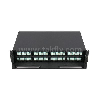 Black Fiber Optic MPO Cassette MTP Patch Panel Management für das Rechenzentrum FTTX