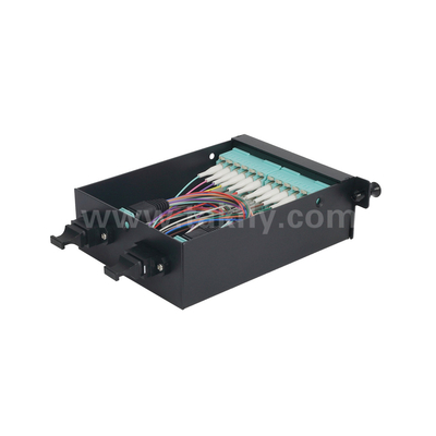 Glasfaser MPO-Kassette MTP Patch Panel Aluminiumlegierung Schiebe-Typ-Management für Rechenzentrum FTTX