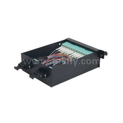 MPO/MTP Patch Panel Management Kassette Aluminiumlegierung Gleitfaser-Optik für Rechenzentren FTTX-Kabel