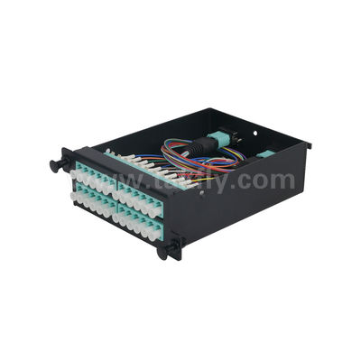 MPO/MTP Patch Panel Management Kassette Aluminiumlegierung Gleitfaser-Optik für Rechenzentren FTTX-Kabel