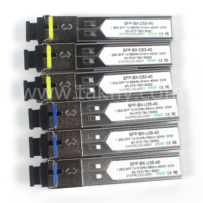1.25G SFP BIDI Optical Transceiver Module Tx1310/Rx1550nm 40KM SMF DDM LC CISCO JUNIPER HUAWEI Kompatibel