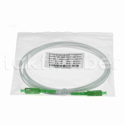 G657A2 SC APC Glasfaserpatchcord Panzerfaserpatchkabel SM 3,0 mm