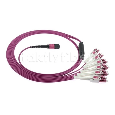 12F MPO/MTP-LC APC DX Uniboot OM4 Glasfaserpatchkabel für Rechenzentren -40°C bis 85°C