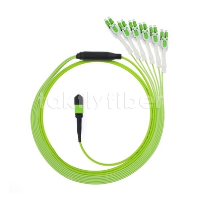 MPO / MTP Männlich oder weiblich OM5 Glasfaser Patch Cord 12F LC APC DX