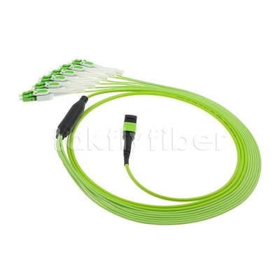 MPO / MTP Männlich oder weiblich OM5 Glasfaser Patch Cord 12F LC APC DX