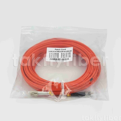 ST bis LC OM1 OM2 Glasfaser Duplex Patch Cord 3,0 mm LSZH Orange Jacket für Telekommunikation