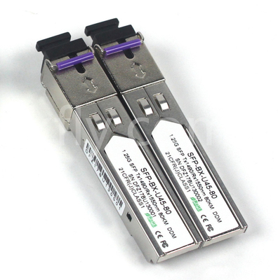 1.25G SFP BIDI Modul Tx1490/Rx1550nm 80KM SMF DDM LC CISCO JUNIPER HUAWEI Kompatibel