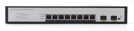 DF-2F-8GP 2-Port 10/100/1000Mbps 8+2 Uplink-Fiber-Ports Gigabit-Poe-Netzwerkschalter