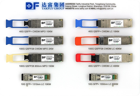 Kundenseite 100Gbps 10KM QSFP28 LR4 mit DDM-Transceiver Hochleistungsfaserlänge 1m Telekommunikationsverbindungen