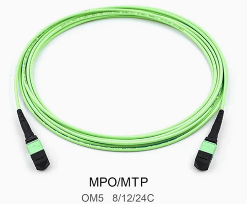 8/12/24core 2m-50m Hochdichte PVC/LSZH UL Zertifizierung Weiblich/Männlich MPO-MPO Sm Om3 Om4 Om5 Stammkabel Patch Cord Fiber Optic Jumper