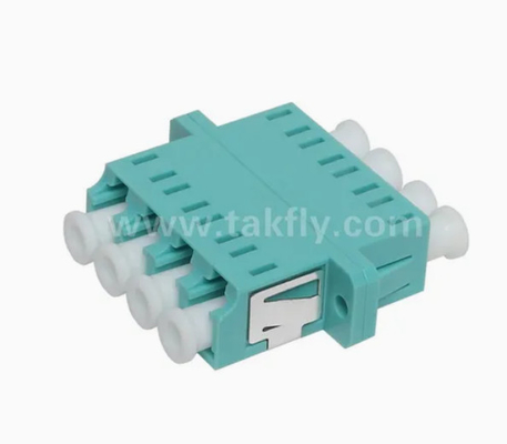 LC Quad APC Upc 4 Kerne Glasfaser Adapter mit Flansche Simplex und Duplex Karosserie Stil Einsetzverlust ≤ 0,2 dB