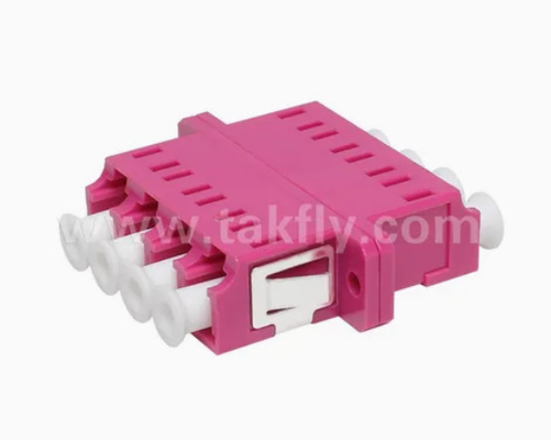 LC Quad APC Upc 4 Kerne Glasfaser Adapter mit Flansche Simplex und Duplex Karosserie Stil Einsetzverlust ≤ 0,2 dB