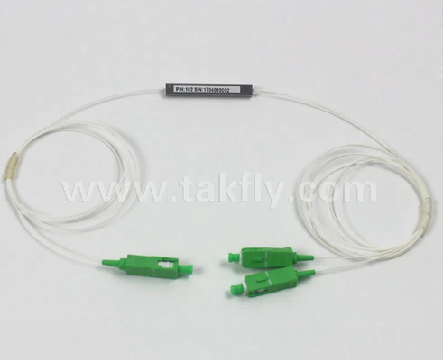 1X2 900um Mini Stahlrohr Glasfaser PLC Splitter Modul hohe Zuverlässigkeit und Stabilität