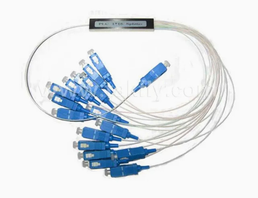 1X16 FTTX Mini Stahlröhre Glasfaser PLC Splitter Kabel Durchmesser 0,9 mm für FTTX Anwendungen
