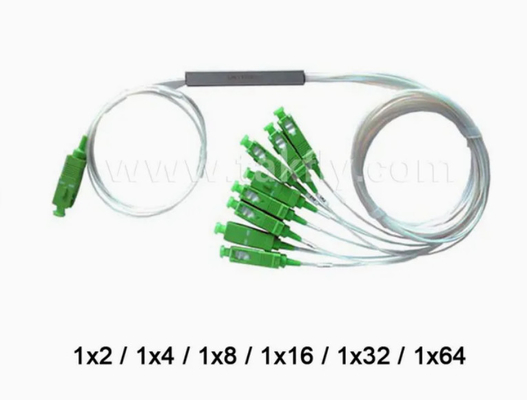 1X16 FTTX Mini Stahlröhre Glasfaser PLC Splitter Kabel Durchmesser 0,9 mm für FTTX Anwendungen