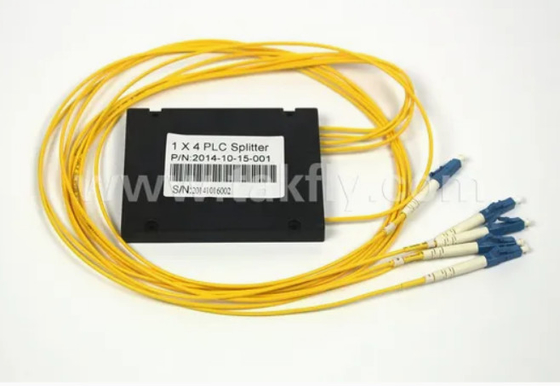 Kompakter Gpon Epon 1X4 SC APC ABS FTTX Glasfaser-PLC-Splitter mit Temperatur Toleranz von -40 bis 85 °C