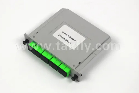 1*8 Einzelmodus G657A1 Faserkassette Typ LGX PLC Splitter mit Sc/APC-Anschluss Hohe Zuverlässigkeit und Stabilität