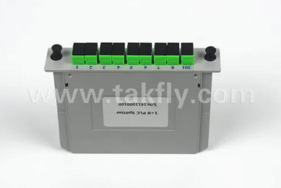 1*8 Einzelmodus G657A1 Faserkassette Typ LGX PLC Splitter mit Sc/APC-Anschluss Hohe Zuverlässigkeit und Stabilität