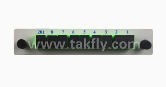 1*8 Einzelmodus G657A1 Faserkassette Typ LGX PLC Splitter mit Sc/APC-Anschluss Hohe Zuverlässigkeit und Stabilität