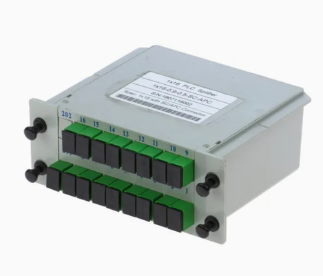 Hohe Zuverlässigkeit und Stabilität FTTX Gpon 1*16 Einzelmodus G657A1 Faserkassettentyp LGX PLC Splitter mit Sc/APC-Anschluss