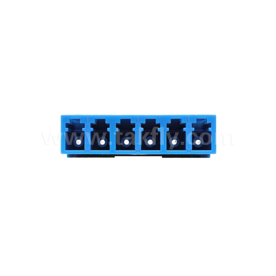 LC/UPC 6-Wege-Adapter, SM OS2, Blau, ohne Flansche Einzelmodus für Netzwerk