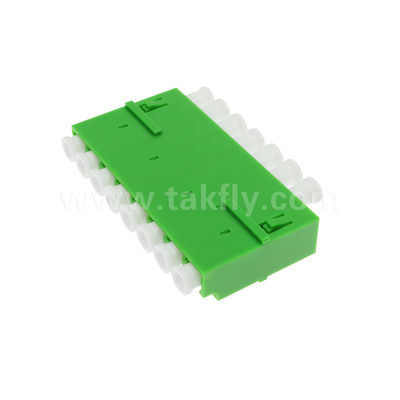 LC/UPC 8 Port Single Mode SM OS2, Grün, ohne Flansche Glasfaser Adapter für Telekommunikation