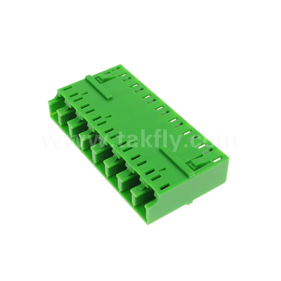 LC/UPC 8 Port Single Mode SM OS2, Grün, ohne Flansche Glasfaser Adapter für Telekommunikation