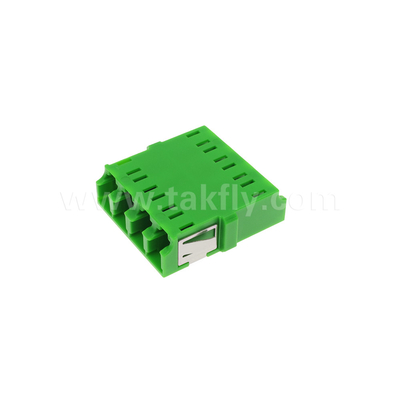 4 Port-Hochdichte-LC/APC-Quad-Typ-Innenverschluss-Adapter Einzelmodus OS2, Grün ohne Flansche für das Netzwerk