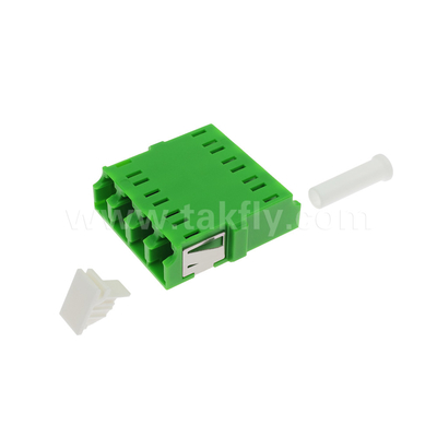 4 Port-Hochdichte-LC/APC-Quad-Typ-Innenverschluss-Adapter Einzelmodus OS2, Grün ohne Flansche für das Netzwerk
