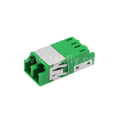 LC Duplex Staubdicht Adapter V2 HD aus Grün ohne Flansche