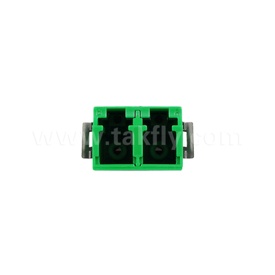 LC Duplex Staubdicht Adapter V2 HD aus Grün ohne Flansche