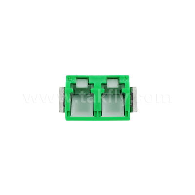 LC Duplex Staubdicht Adapter V2 HD aus Grün ohne Flansche