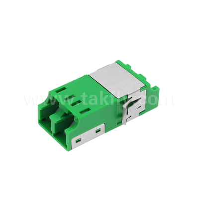 LC Duplex Staubdicht Adapter V2 HD aus Grün ohne Flansche