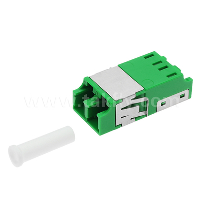 LC Duplex Staubdicht Adapter V2 HD aus Grün ohne Flansche