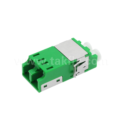 LC Duplex Staubdicht Adapter V2 HD aus Grün ohne Flansche