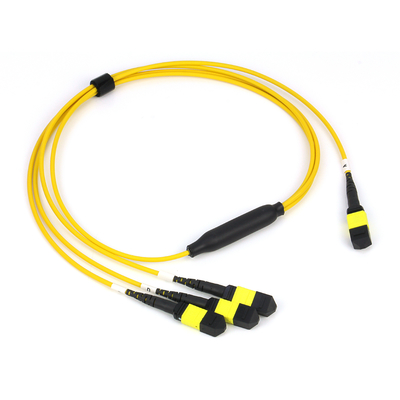 Flexible MPO MTP Fiber Optic Patchcord for Easy Network Configurations 3.0mm-4.5mm Jacket Double Jacket Female without PIN