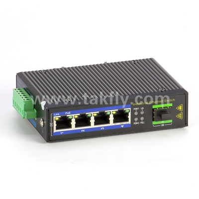 Industrieller POE Ethernet Switch 4-Port Gigabit mit SFP-Steckplatz