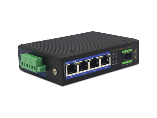 Industrieller POE Ethernet Switch 4-Port Gigabit mit SFP-Steckplatz