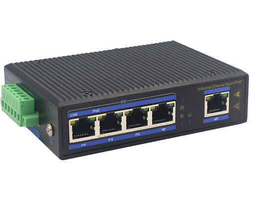 Industrieller POE Ethernet Switch 4-Port Gigabit mit SFP-Steckplatz