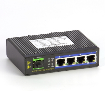 Industrieller POE Ethernet Switch 4-Port Gigabit mit SFP-Steckplatz
