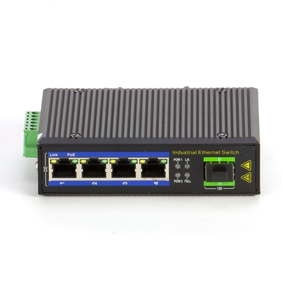 Industrieller POE Ethernet Switch 4-Port Gigabit mit SFP-Steckplatz