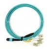 24 Core MPO-LC OM4 Breakout Kabel für 40G QSFP Rechenzentren