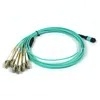 24 Core MPO-LC OM4 Breakout Kabel für 40G QSFP Rechenzentren