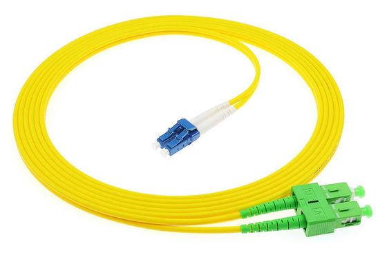 LC-SC Duplex Fiber Optic Patch Cord PVC/LSZH/TPU SM/MM