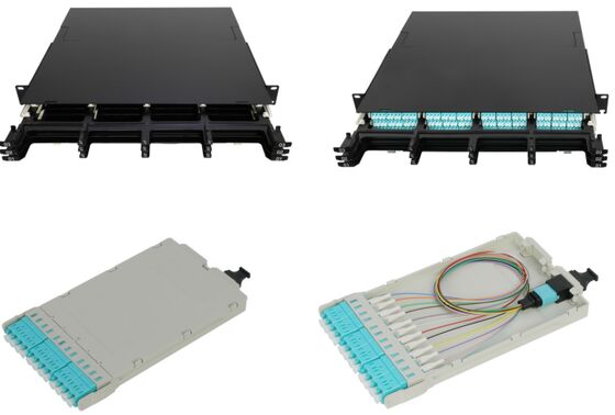 1U 144 Cores MPO-Kassetten-Patchpanel mit hoher Dichte