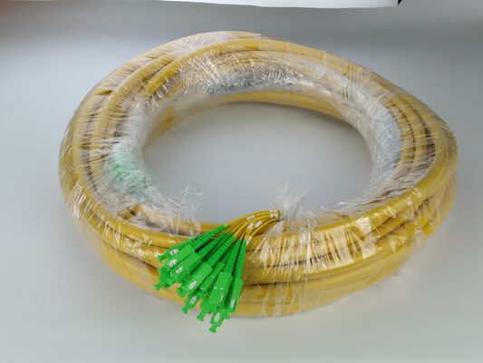 SC-LC 12F Glasfaser-Patchcord mit 12,5 mm (Flaschenfaser-Untereinheit 2,0 mm) Kabeldurchmesser